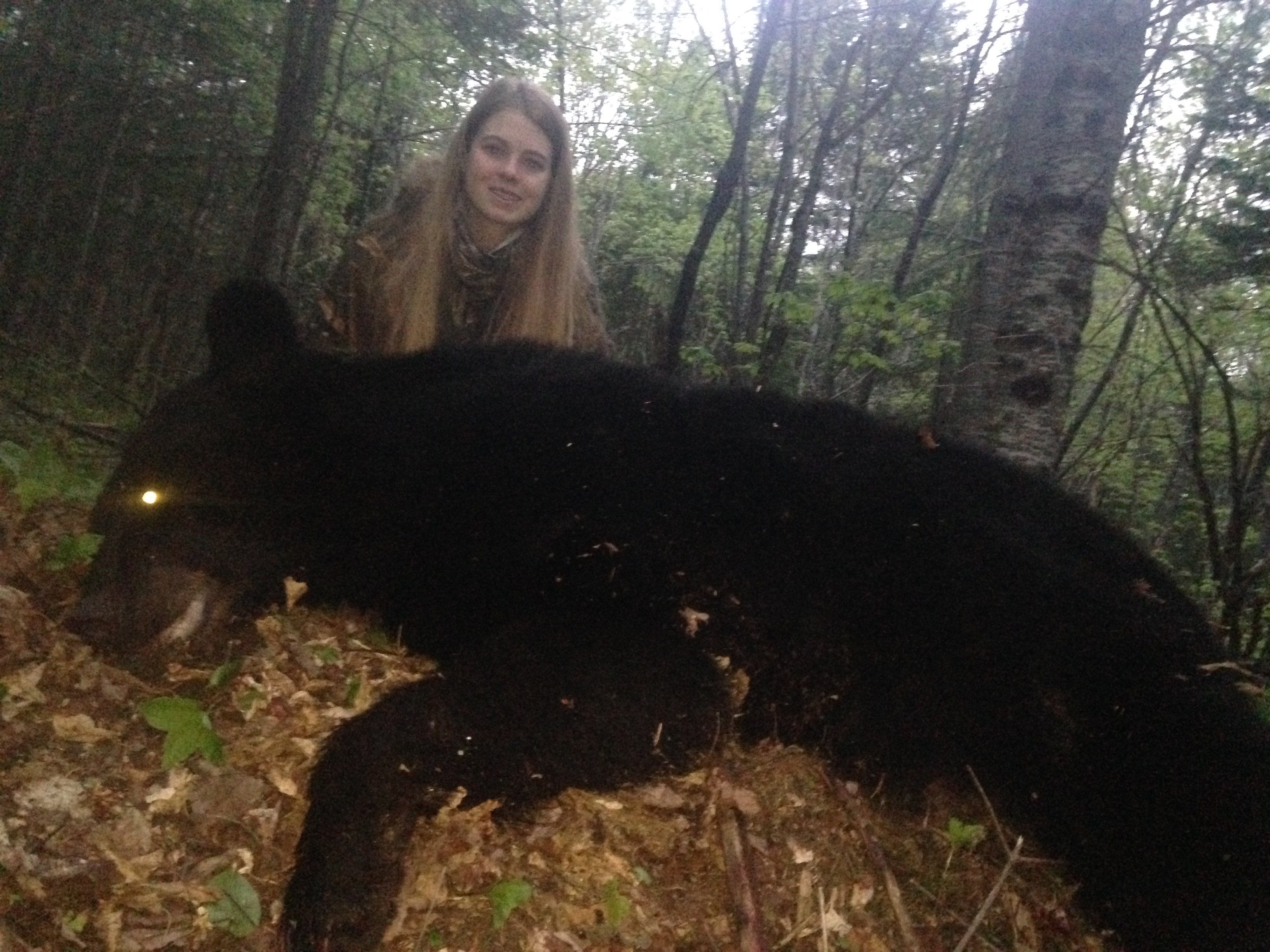 Jose with her first bear